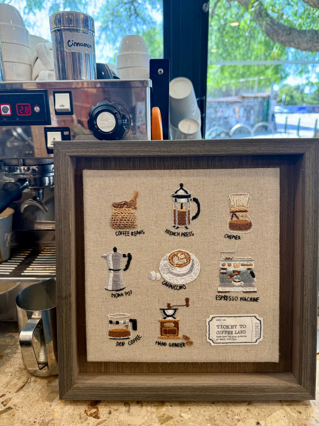 Coffee Lover Embroidery Kit | Intermediate Embroidery Project