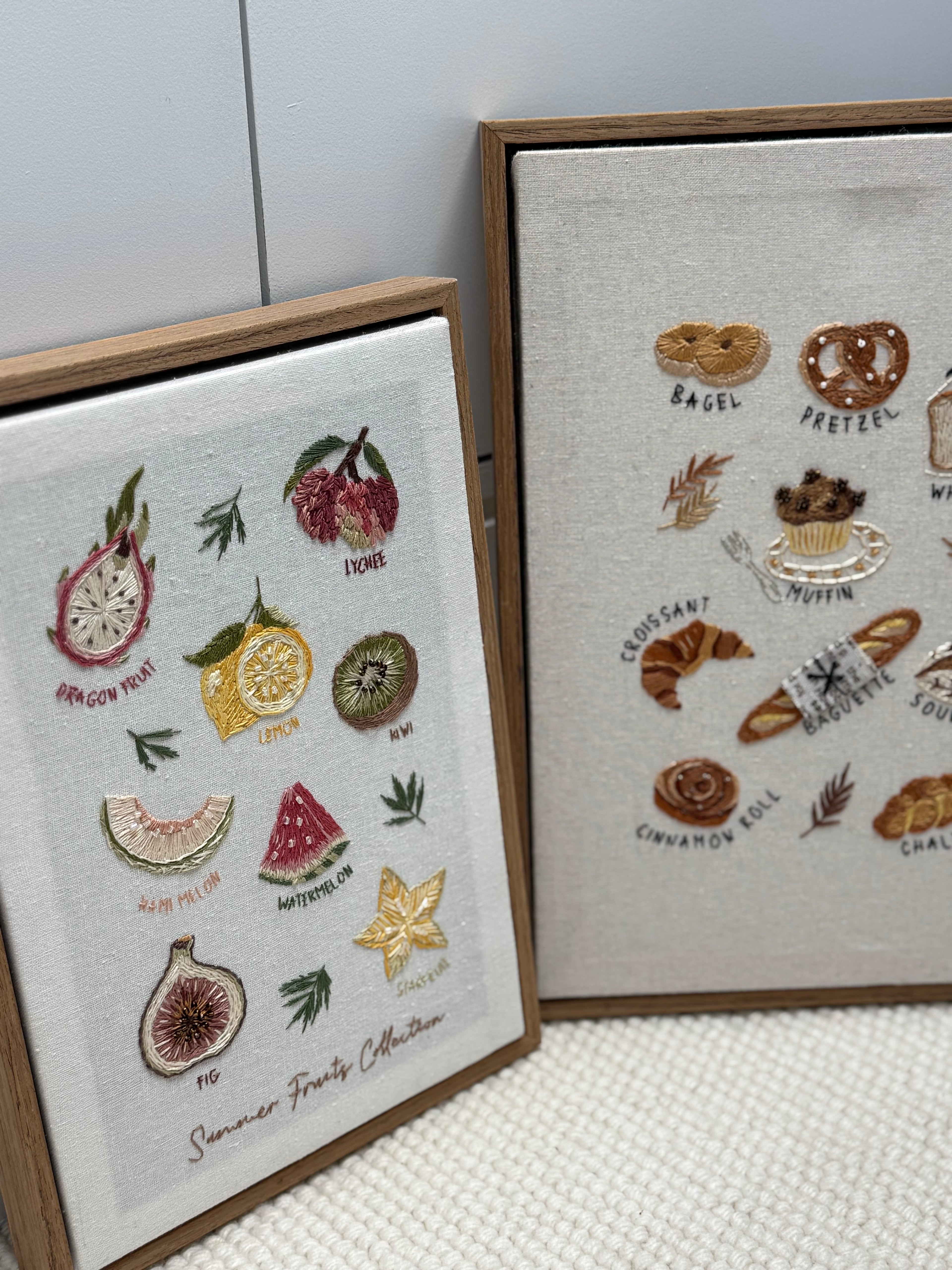 Bakery Embroidery Kit for Beginners | Croissant, Pretzel & Bread