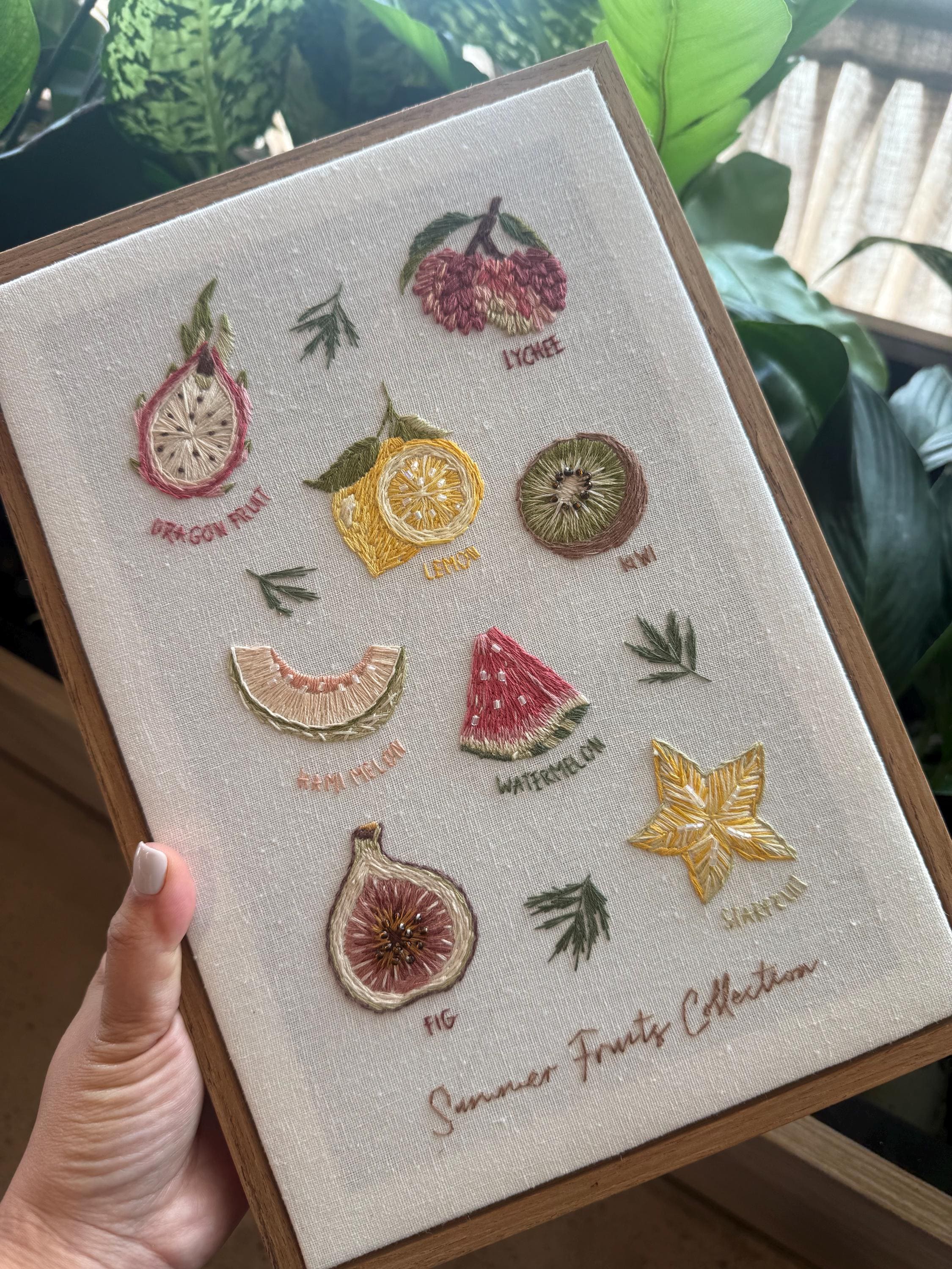 Beginner Embroidery Kit, Summer Fruits Collection, Video Tutorial Included