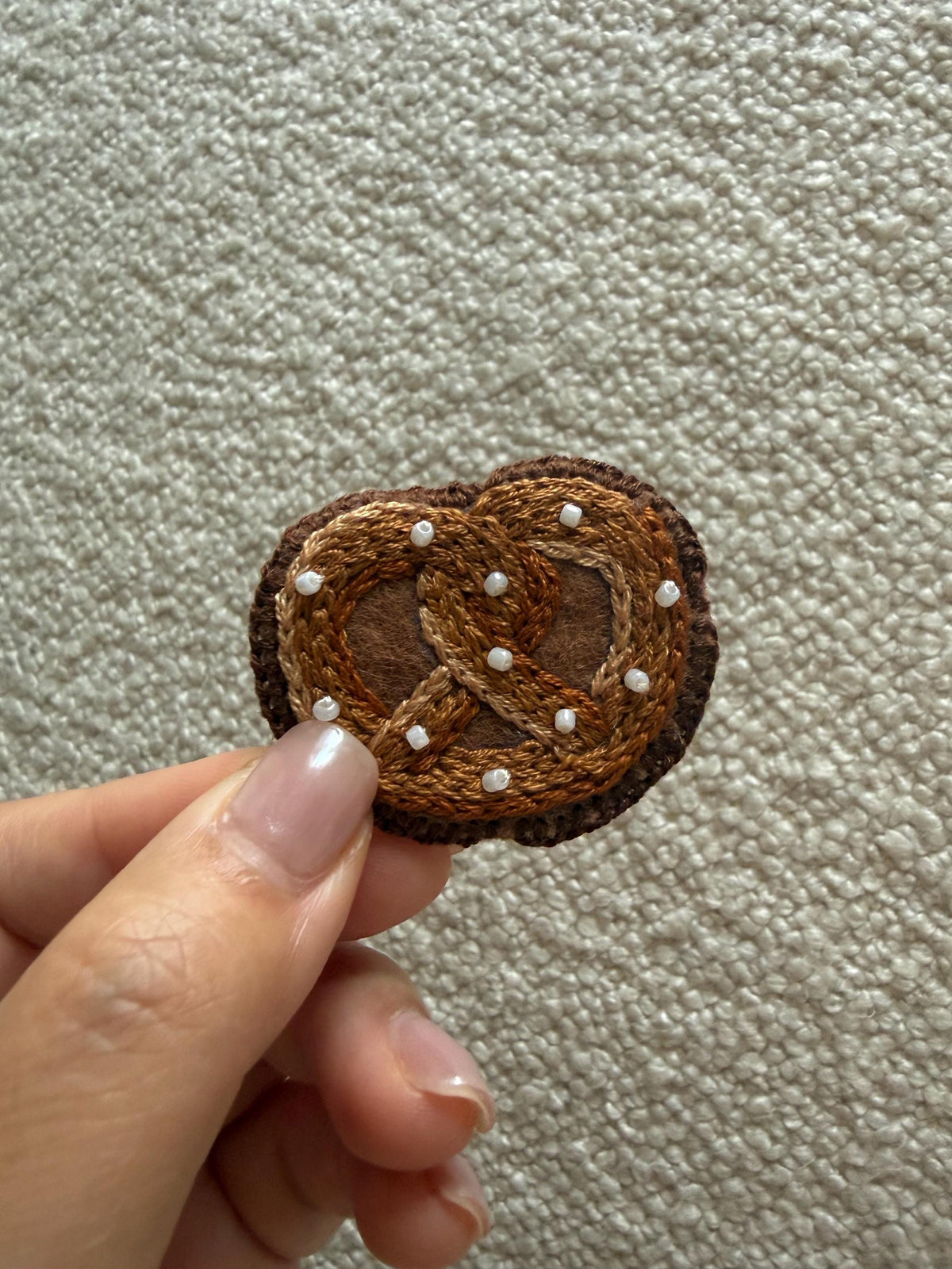 Beginner friendly Morning Bakery Embroidery Kitwith Video tutorial :( croissant pretzels bagel baguette bread)