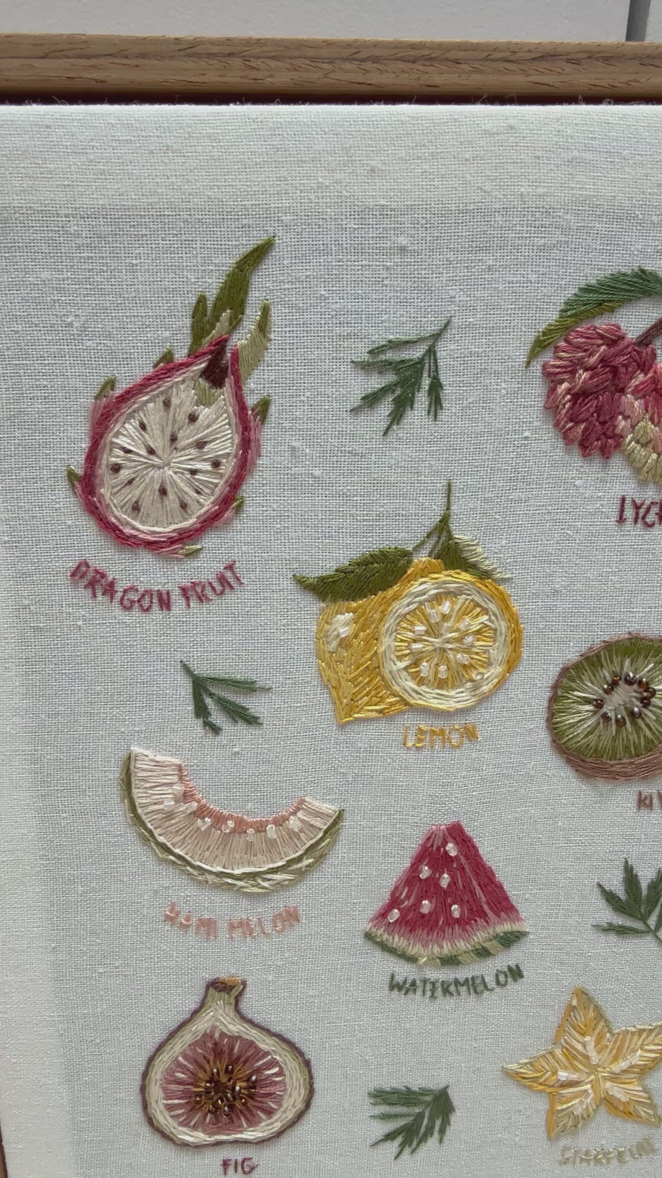 Summer Fruits Embroidery Kit for Beginners | Video Tutorial