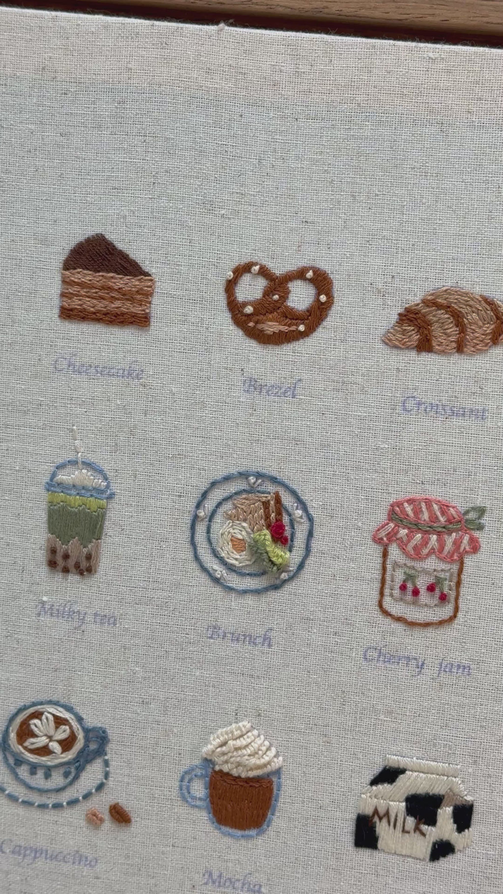 Afternoon Tea Embroidery Kit | Pastries, Coffee & Jam